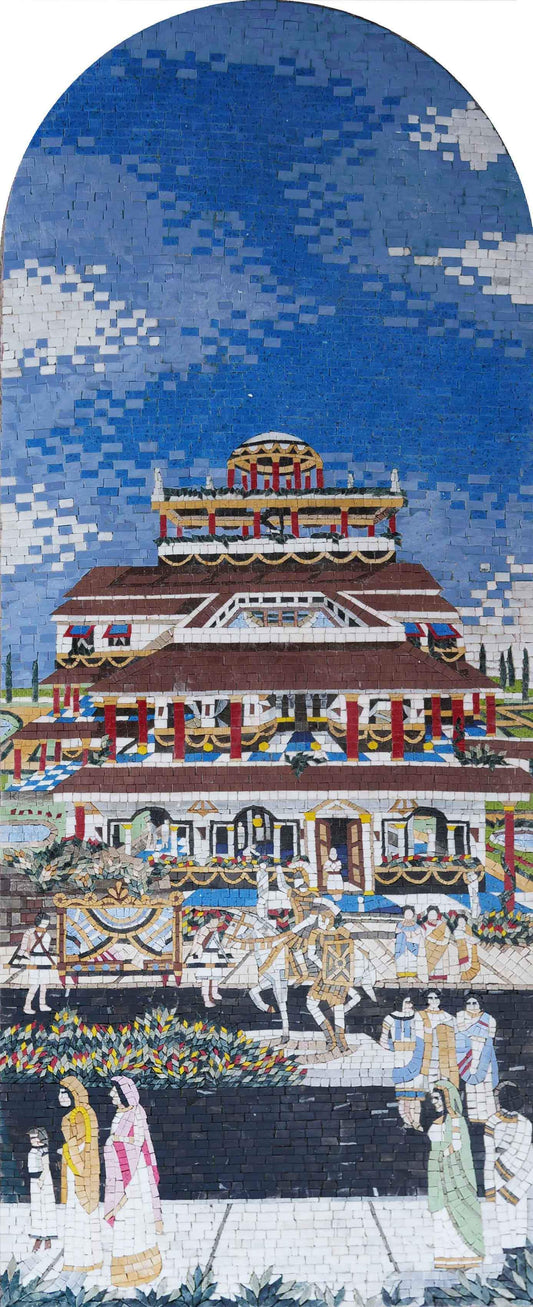Ancient Town Architecture - Mosaic Art