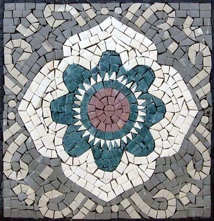 Square Art Tiles - Paradise Flower Mosaic
