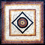 Marble Mosaic Square - Bulls Eye