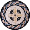 Hand-cut Tile Art - Orchid Medallion Mosaic