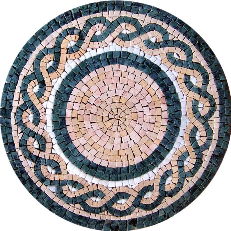 Hand-cut Marble - Aphrodites Wreath Mosaic