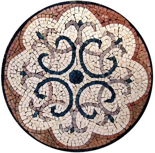 Stone Art Medallion - Katana Green Mosaic