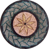 8 Petals Geometric Flower Mosaic Medallion