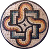 Brown and Yellow Medallion - Guilloche Mosaic