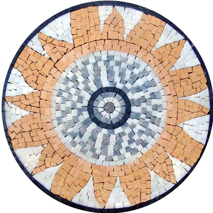 Mosaic Garden Art Medallion - Sunshine