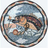Mosaic Medallion - Vermillion Fish