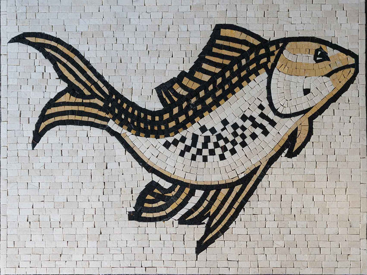 Aquatic Swimming Fish Mosaic