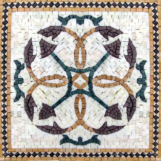 Green and Gold Mosaic Square - Masarrah