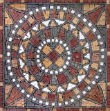 Stone Tile Mosaic - Sun Dial