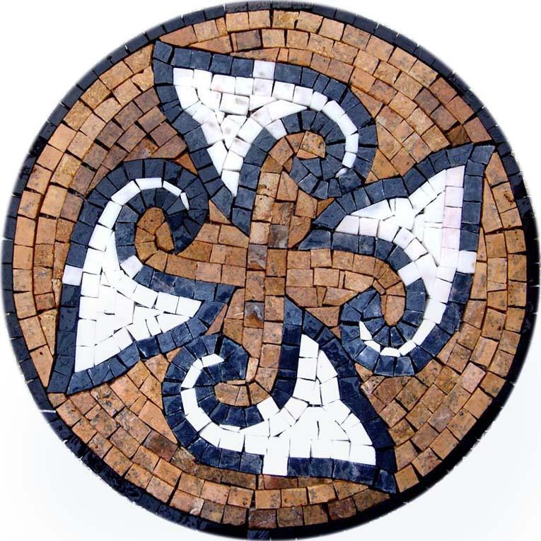 Mosaic Medallion - Angel Trumpets