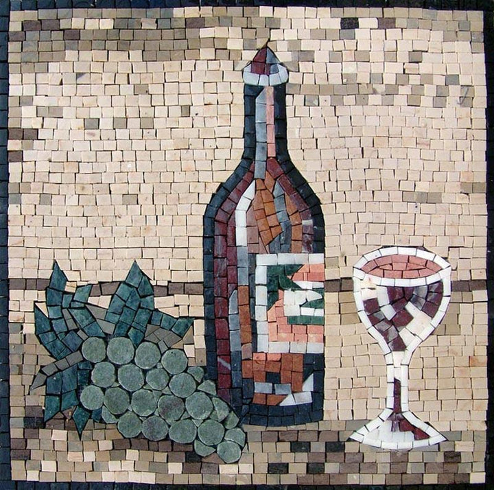 Mosaic Patterns- Bicchiere di vino