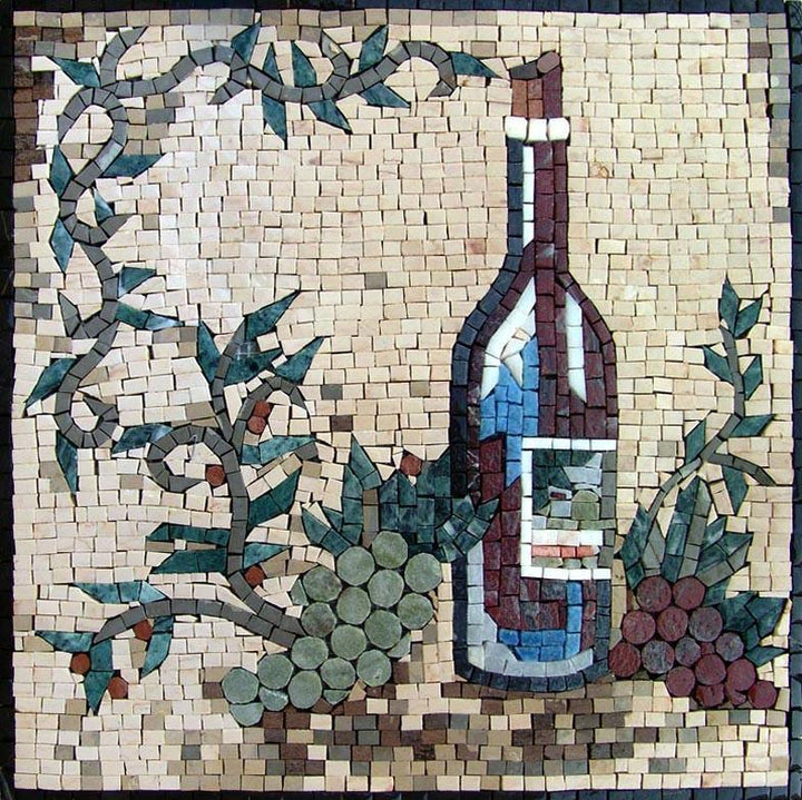 Mosaic Patterns- Bottiglie di vino