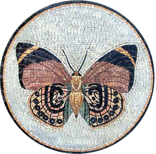 Mosaic Medallion Art - Butterfly