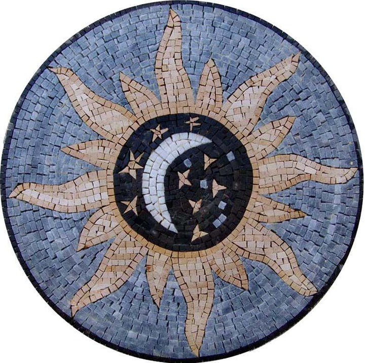 Sun Moon Mosaic Medallion - Akmar