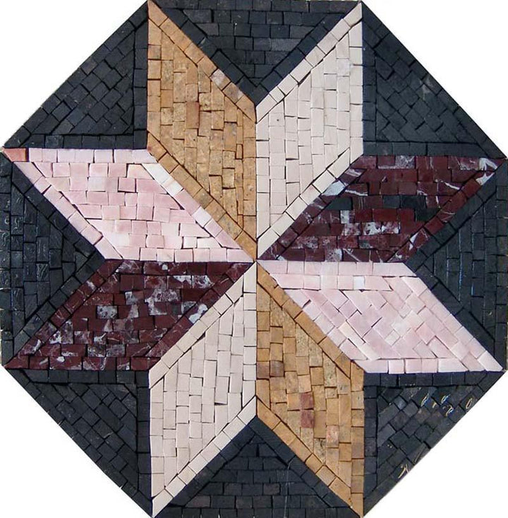 Octagon Floor Medallion - Auseklis Mosaic