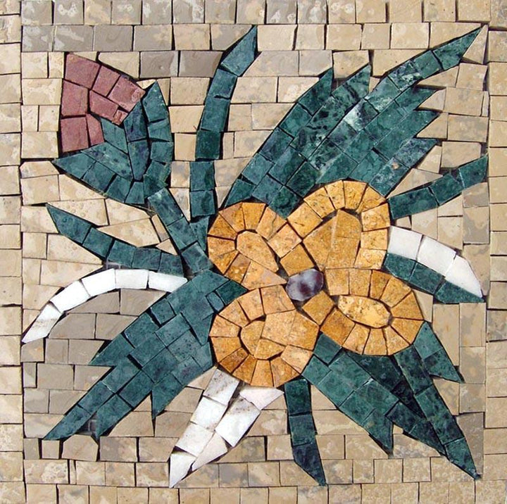Mosaic Pattern - Yellow Orchid