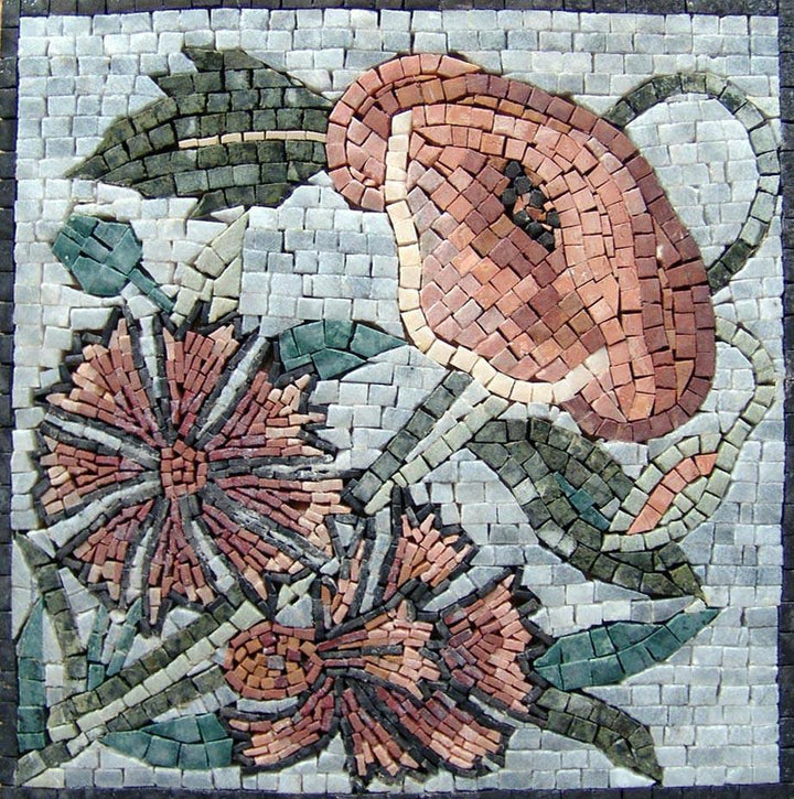 Mosaic Art - Floral Button