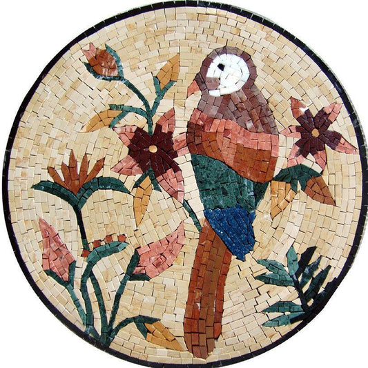 Mosaic Medallion - Colorful Bird