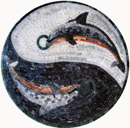 Nautical Marble Mosaic Mural