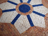 Geometric Decorative Mosaic Tile On Brick Red