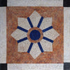 Geometric Decorative Mosaic Tile On Brick Red