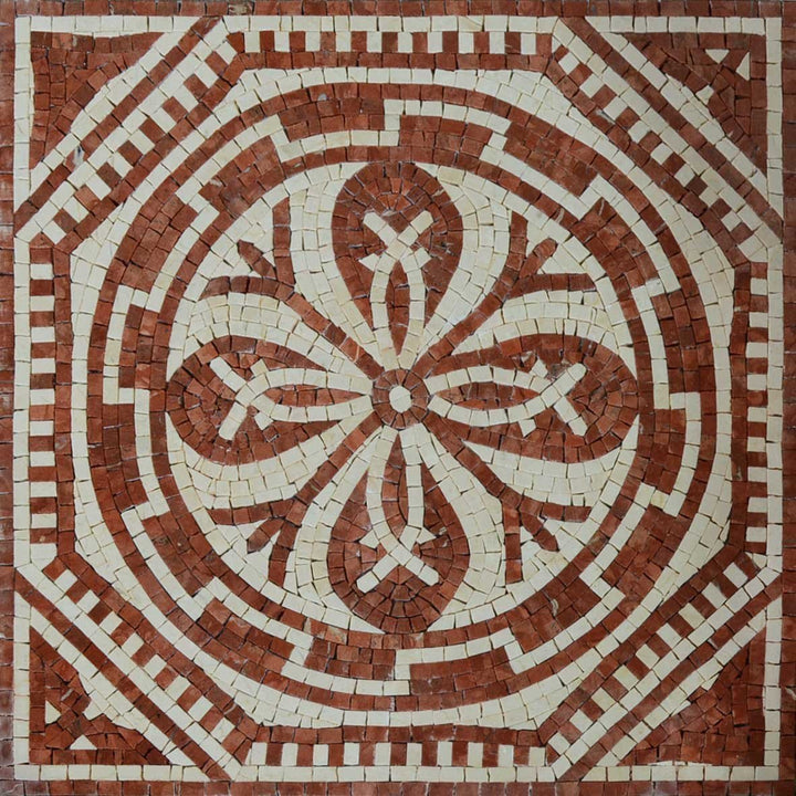 Geometric Flower Mosaic - Jupiter Brick