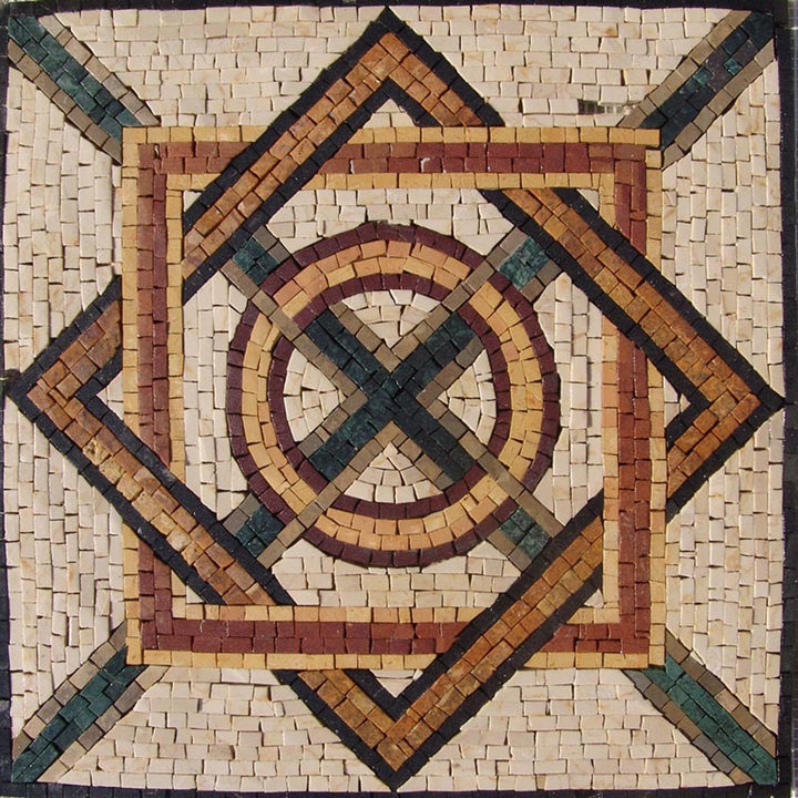 Geometric Stone Art Accent - Rufina Mosaic