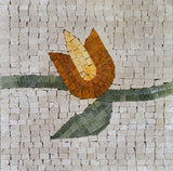 Handmade Mosaic Artwork - Orange Tulip