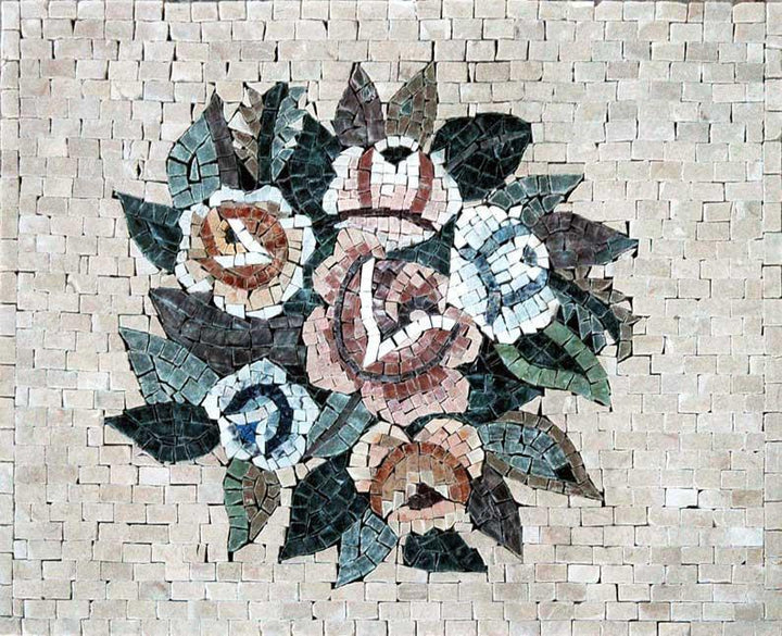 Mosaic Tile Art - Flora Bouquet
