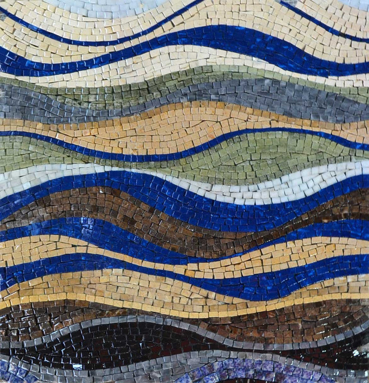 Stone Mosaic Design - Catch The Wave