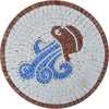 Aquarius Horoscope Marble Mosaic Design