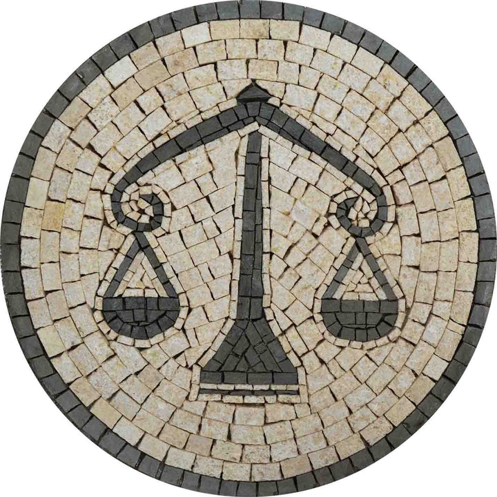 Libra Horoscope Mosaic Marble