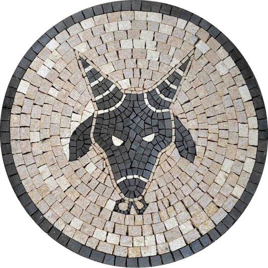 Capricorn Horoscope Mosaic Handmade Art