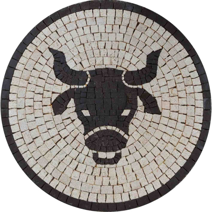 Taurus Horoscope Handmade Tile Art Mosaic