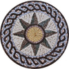Rope Border Flower Medallion Mosaic