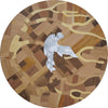 Dove by the Tree - Wooden Mosaic Table