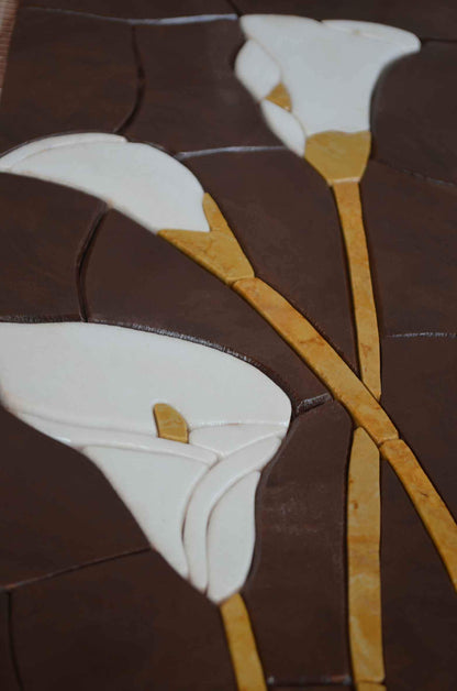 Mosaic Wall Art - Calla Lillies