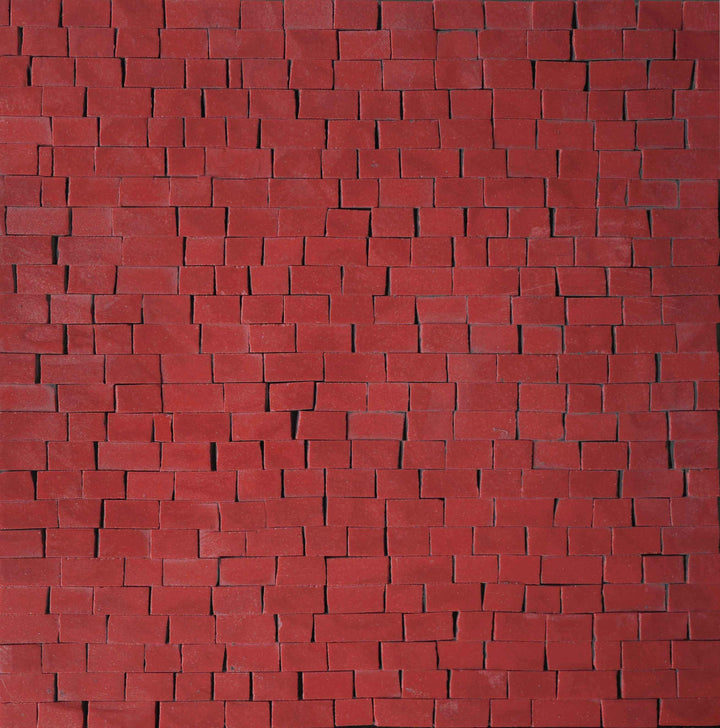 Quartz Mosaic Sheet - Rosso