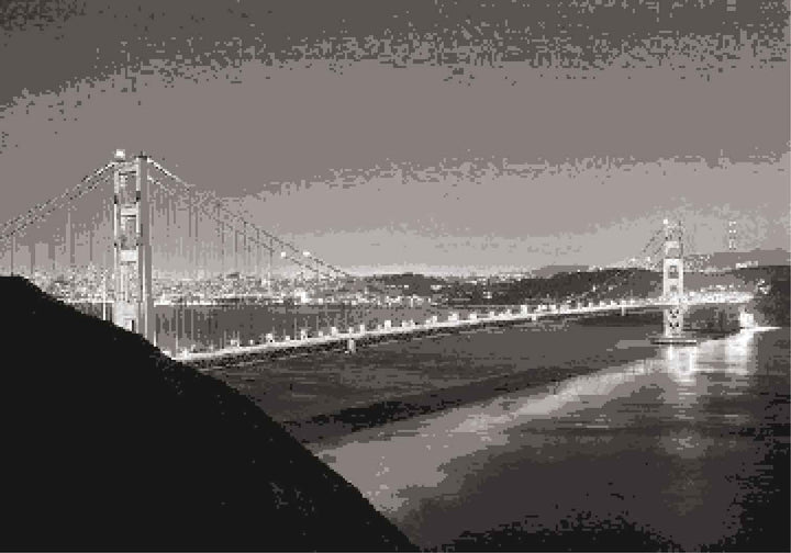 San Francisco Bridge Pixels Mosaics