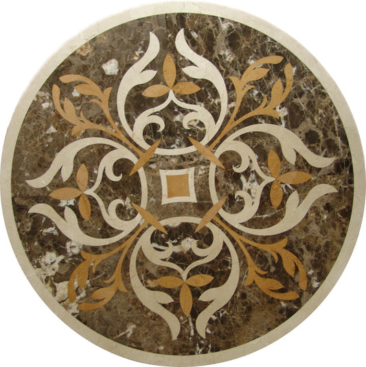 Water Jet Accent Medallion - Aurum