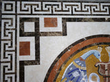 Mosaic Artwork - Peacock Medallion