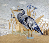Bird Mosaic Art - Grey Heron