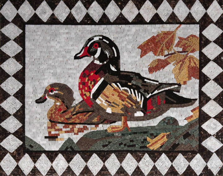 Bird Mosaic Art - The Ducks