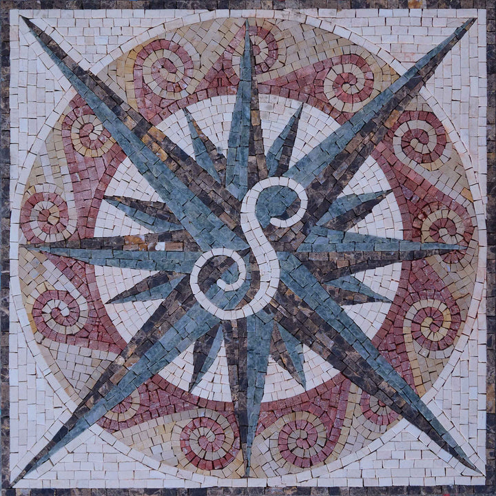 Custom Mosaic Art - The S Compass