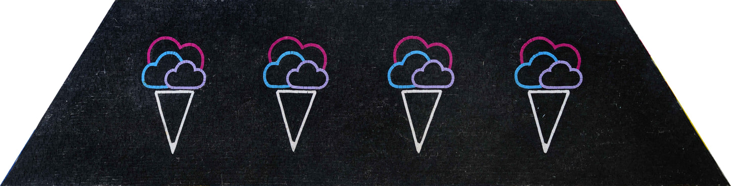 Custom Mosaic Art - Ice Cream Cones