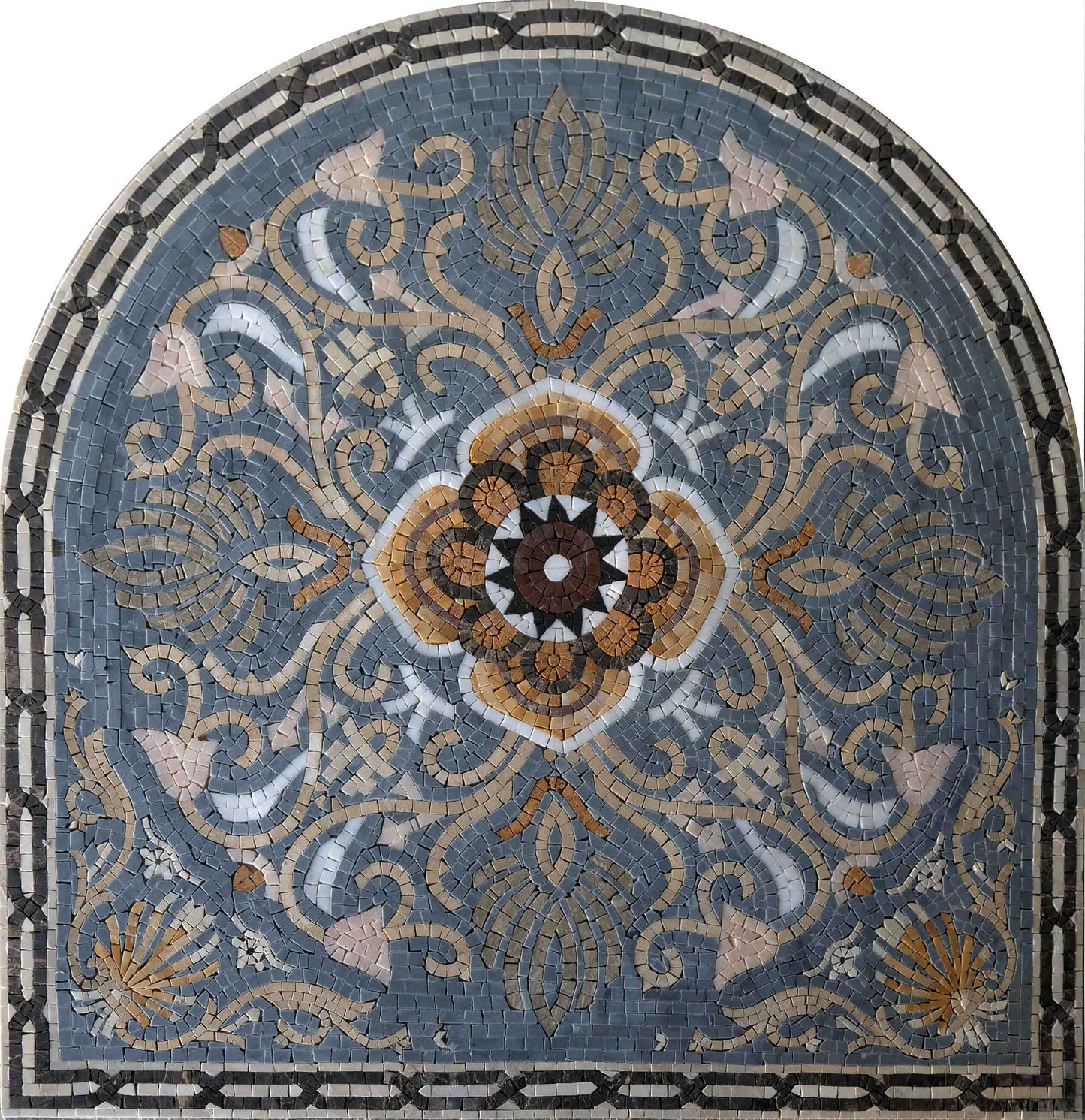Geometric Mosaic Art - The Arched Flower