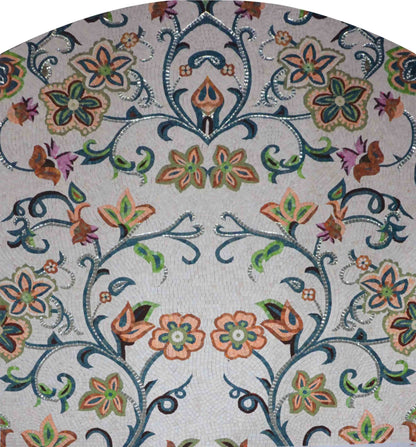 Glass Mosaic Art - Colorful Flowers