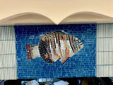Harlequin Tuskfish - Mosaic Fish Art