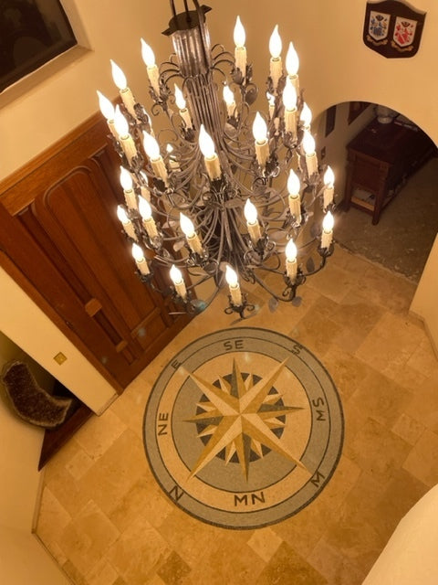 Mosaic Medallion- Compass Rose