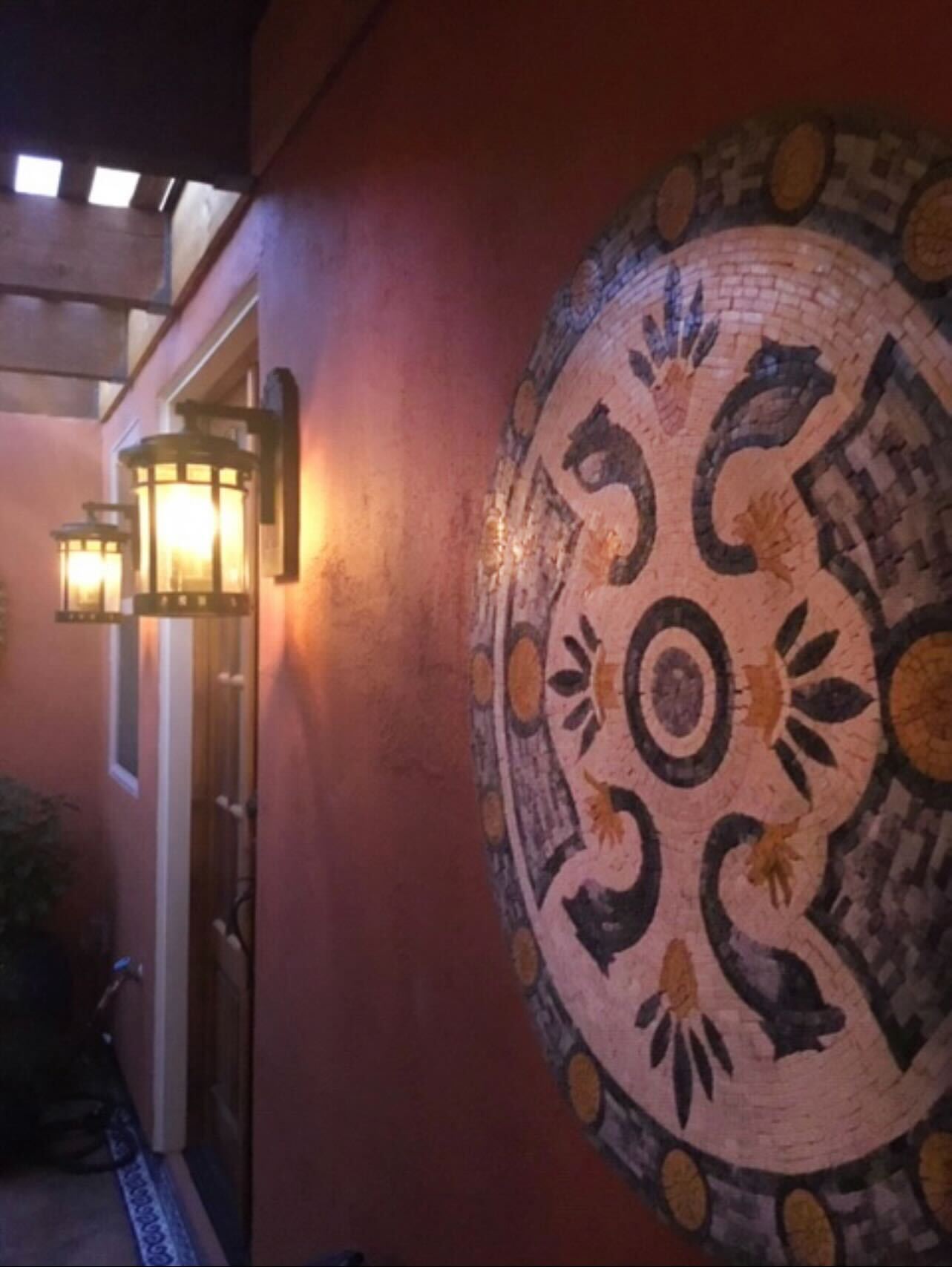 Round Botanical Mosaic - Agater